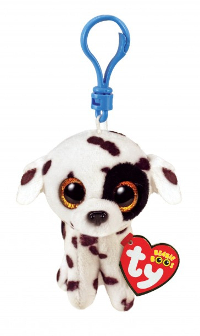 TY BEANIE BOO CLIP LUTHER DOG SPOTTED