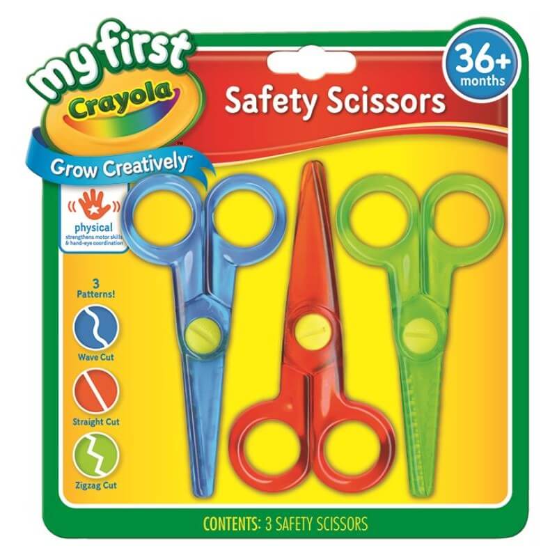 3 MY FIRST SAFETY SCISSORS 3 PATTERNS | CRAYOLA | Toyworld Frankston