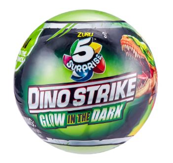 5 SURPRISE DINO STRIKE GLOW IN THE DARK SERIES 2