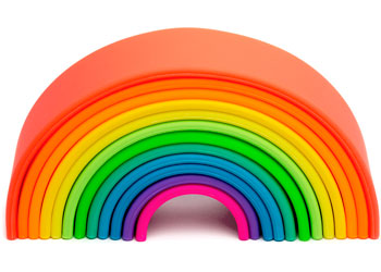 DENA TOYS - RAINBOW NEON TEETHERS 12 PC