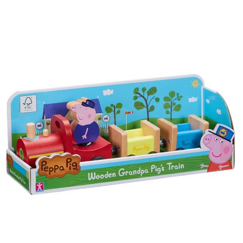 PEPPA'S WOOD PLAY TRAIN AND FIGURE