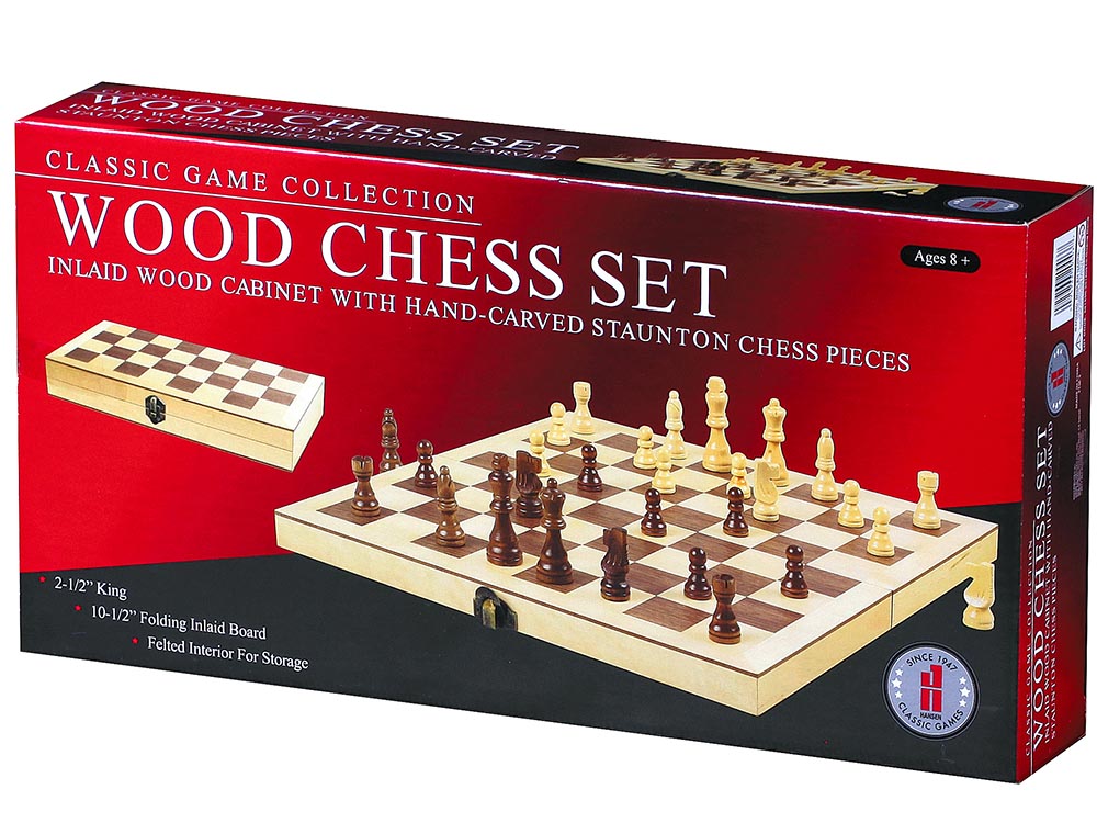 10.5" WOOD CHESS SET