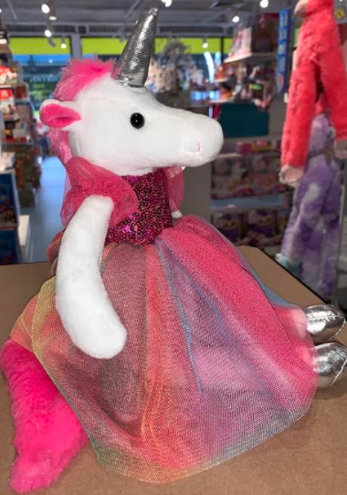 35CM JADE PINK MULTI SEQUIN UNICORN