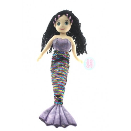 45CM ELLIE PURPLE MULTI MERMAID