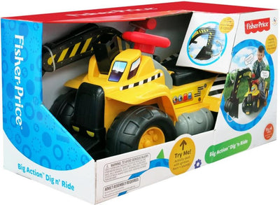 FISHER PRICE ACTION DIG N RIDE W/CRANE