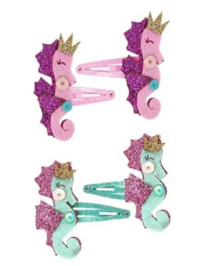 GLITTER SEAHORSE HAIRCLIPS