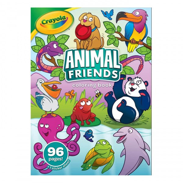 CRAYOLA ANIMAL FRIENDS COLOURING BOOK WITH STICKERS 96PGS